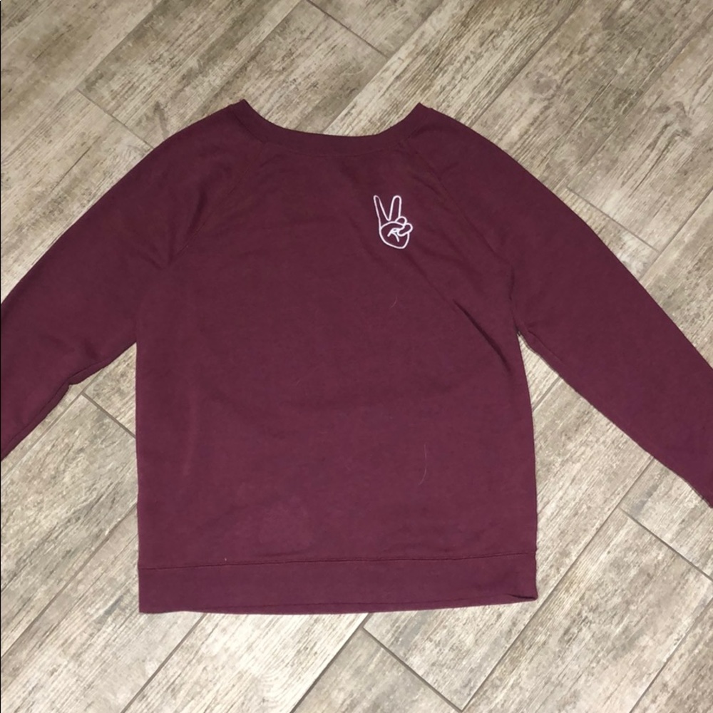 nearly new maroon crew neck